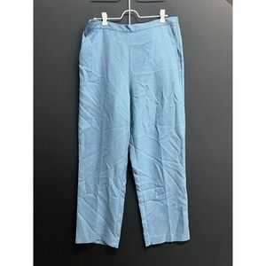 Alfred Dunner Pull On Pants Size 14 teal With Pockets
